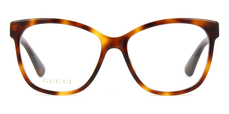 Gucci GG0421O 002 Eyeglasses Havana 55mm Cat Eye Frame Gucci Eyeglasses GG0421O 002 Havana Full Rim Optical Frame  main image 4