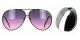 Porsche Design 8478 M Silver Frame - Pink + Silver Grey Lenses