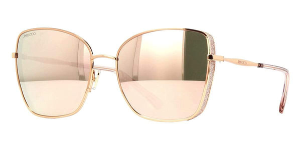 Jimmy Choo Alexis/s DDBSQ Rose Gold Mirror Sunglasses with Case Jimmy Choo Alexis/s DDBSQ Rose Gold Mirror | Mercari main image 3