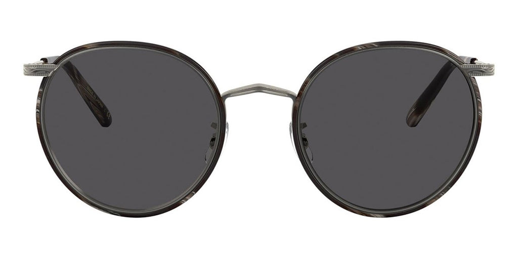 oliver peoples casson ov1269st 5076r5 pewter and black horncarbon grey