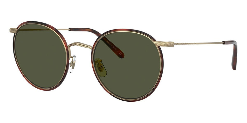 oliver peoples casson ov1269st 528452 antique gold and dark mahoganyg15 green