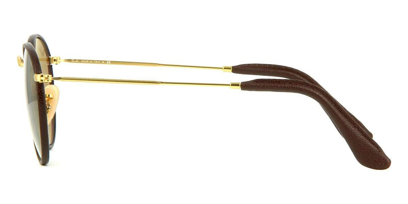 Rb3475 Ray-Ban 3475Q 112/53 Leather Round Sunglasses – GlassesNow