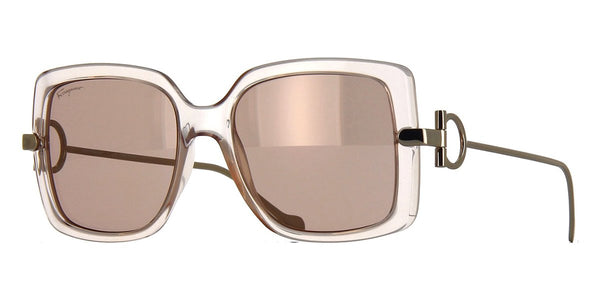 NEW In Case, Salvatore Ferragamo SF913S Sunglasses, Pearlescent Nude Color 290 Ferragamo Salvatore Ferragamo Brown Square Ladies Sunglasses  main image 2