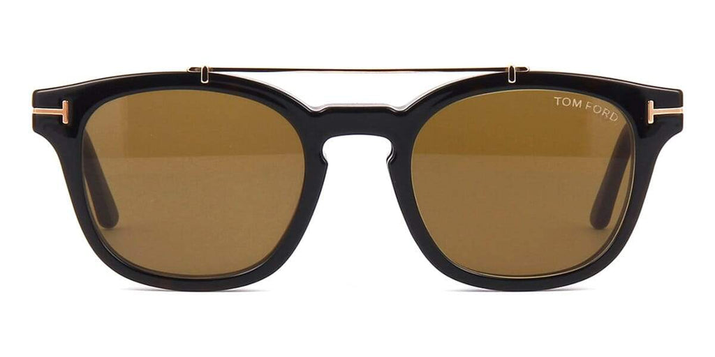 Tom Ford TF5532-B 52E Blue Control with Clip On Glasses